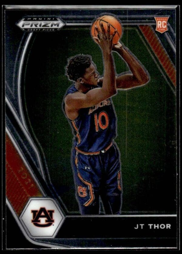 2021 Panini Prizm Draft Picks Auburn Tigers #28 JT Thor RC Rookie