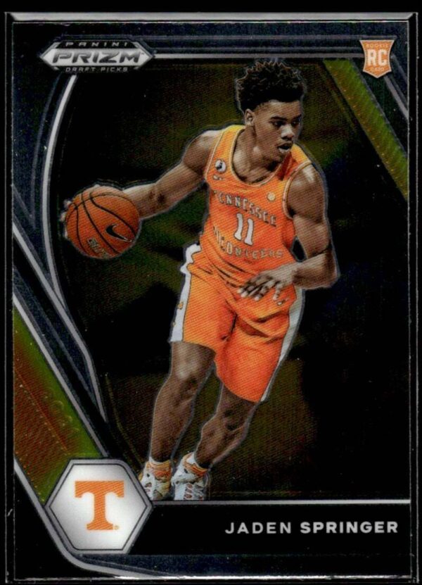 _10 2021 Panini Prizm Draft Picks Tennessee Volunteers #19 Jaden Springer RC Rookie