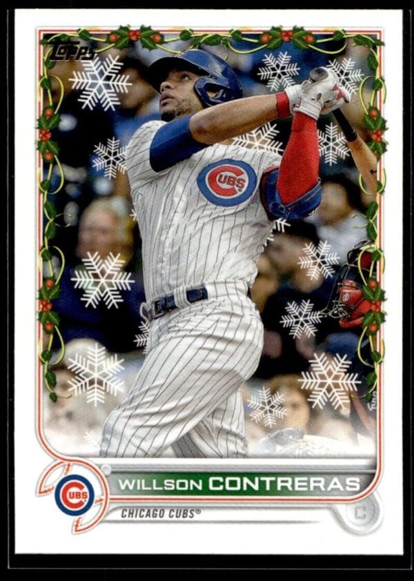 _10 2022 Topps Holiday Chicago Cubs #HW172 Willson Contreras