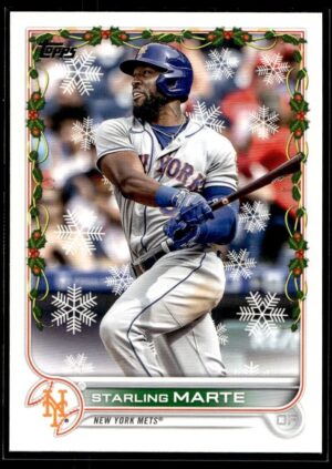 _10 2022 Topps Holiday New York Mets #HW23 Starling Marte