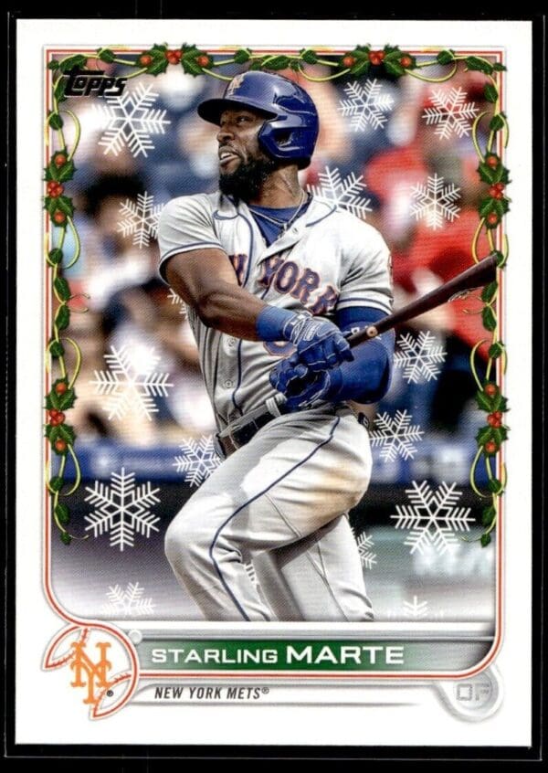2022 Topps Holiday New York Mets #HW23 Starling Marte