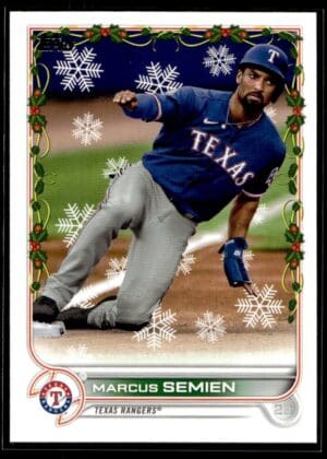 _10 2022 Topps Holiday Texas Rangers #HW22 Marcus Semien