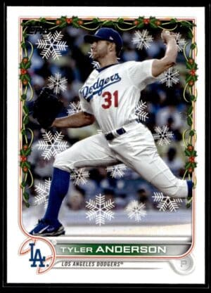 2022 Topps Holiday Los Angeles Dodgers #HW33 Tyler Anderson