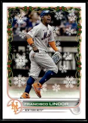 _10 2022 Topps Holiday New York Mets #HW90 Francisco Lindor
