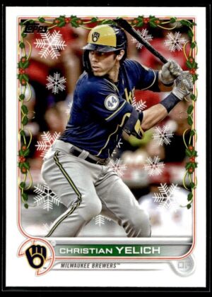2022 Topps Holiday Milwaukee Brewers #HW185 Christian Yelich
