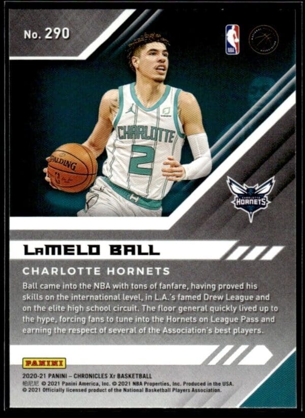 2020 Panini Chronicles XR Charlotte Hornets #290 LaMelo Ball RC Rookie