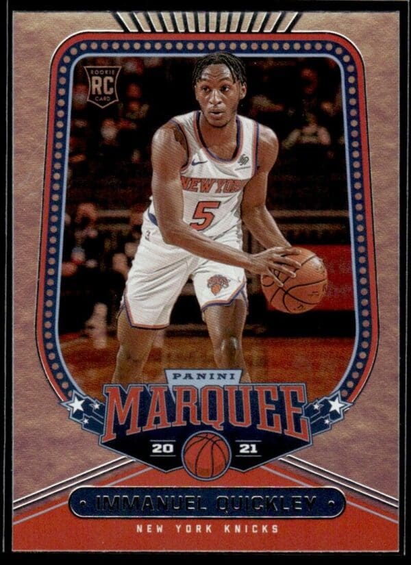 2020 Panini Chronicles Marquee New York Knicks #264 Immanuel Quickley RC Rookie