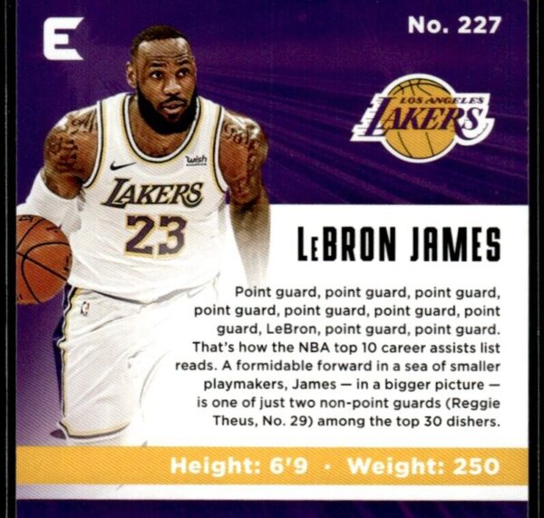 2020 Panini Chronicles Los Angeles Lakers #227 LeBron James