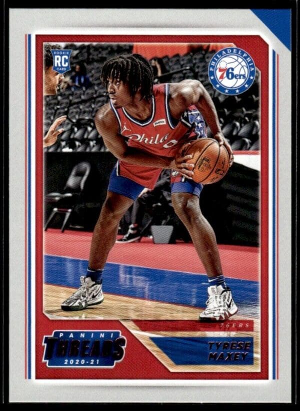 2020 Panini Chronicles Threads Philadelphia 76ers #76 Tyrese Maxey