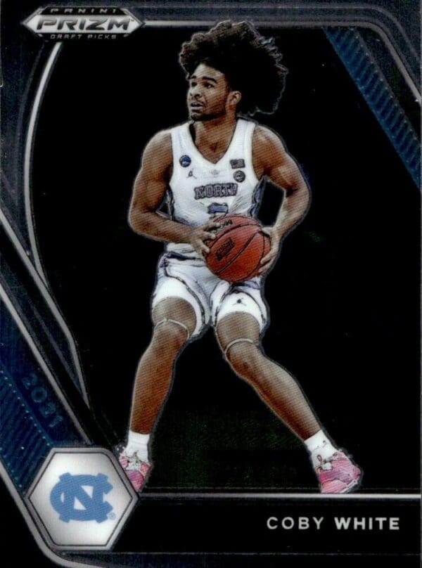 2021-22 Panini Prizm Draft Picks Coby White North Carolina Tar Heels #35