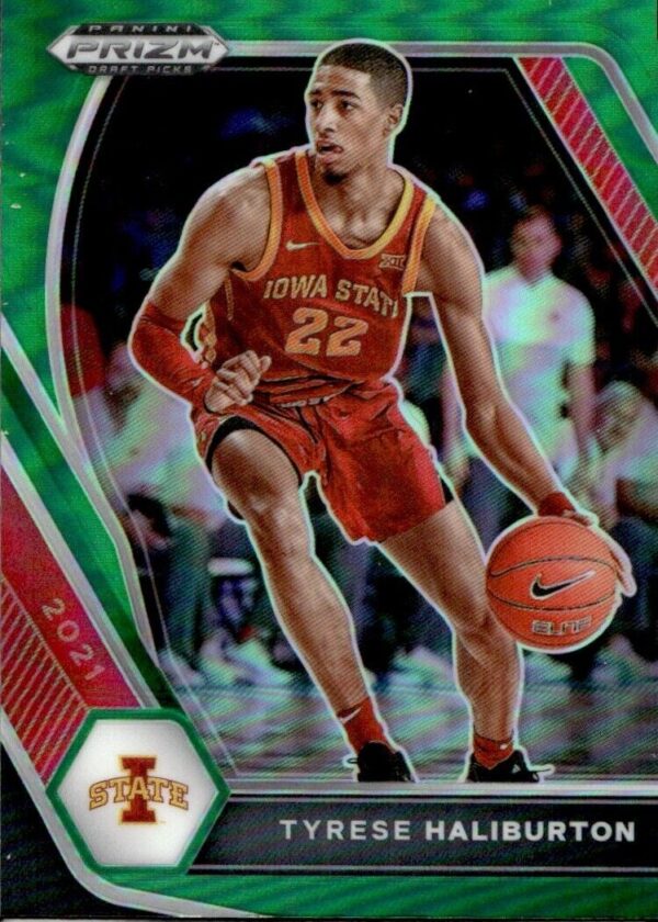 2021-22 Panini Prizm Draft Picks Tyrese Haliburton Iowa State Cyclones #37 Green