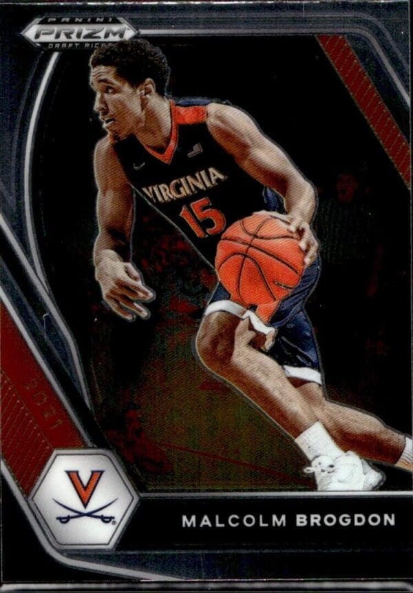 2021-22 Panini Prizm Draft Picks Malcolm Brogdon Virginia Cavaliers #74