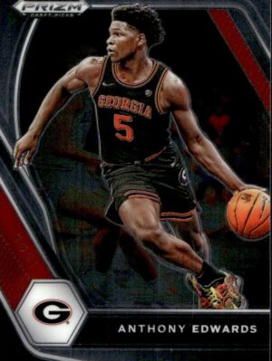 2021-22 Panini Prizm Draft Picks Anthony Edwards Georgia Bulldogs #65