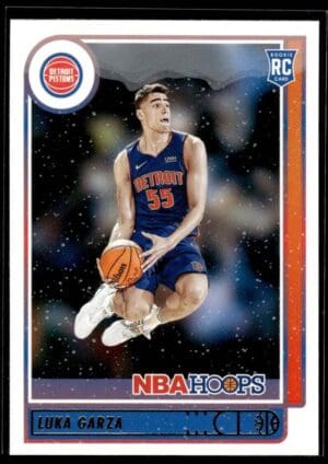 _10 2021 NBA Hoops Winter Edition Detroit Pistons #250 Luka Garza RC Rookie