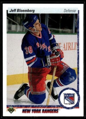 _10 1990 Upper Deck New York Rangers #370 Jeff Bloemberg RC Rookie