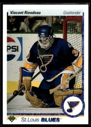 1990 Upper Deck St. Louis Blues #152 Vincent Riendeau RC Rookie