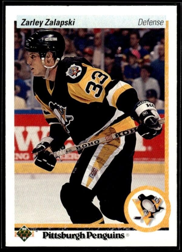 1990 Upper Deck Pittsburgh Penguins #33 Zarley Zalapski