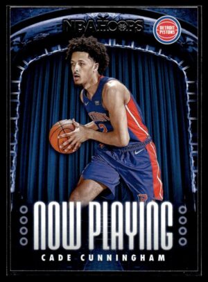 _10 2021 Hoops Now Playing Detroit Pistons #1 Cade Cunningham RC Rookie