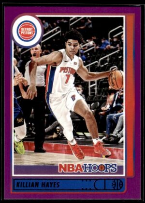 _10 2021 Hoops Detroit Pistons #175 Killian Hayes RC Rookie Purple