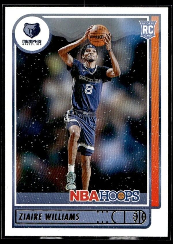 2021 NBA Hoops Winter Edition Memphis Grizzlies #211 Ziaire Williams RC Rookie