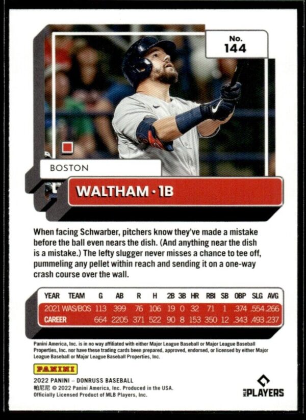 _10 2022 Donruss Boston Red Sox #144 Waltham
