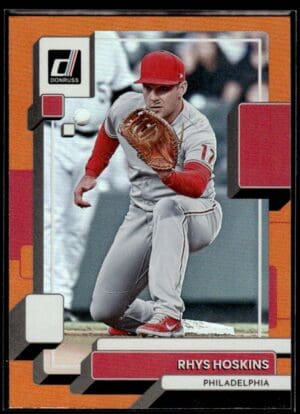 2022 Donruss Philadelphia Phillies #186 Rhys Hoskins Orange Holo