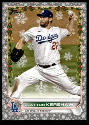_10 2022 Topps Holiday Los Angeles Dodgers #HW91 Clayton Kershaw Metallic
