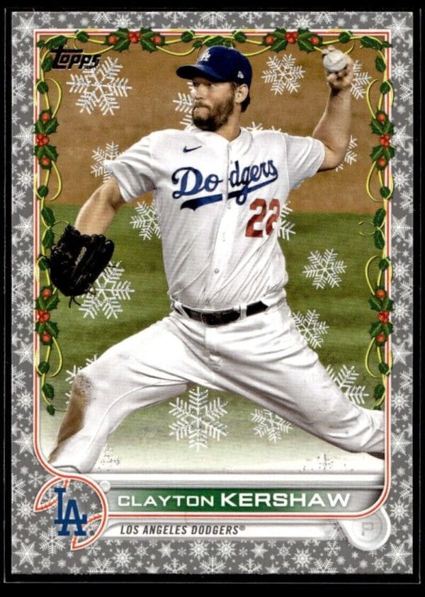 _10 2022 Topps Holiday Los Angeles Dodgers #HW91 Clayton Kershaw Metallic