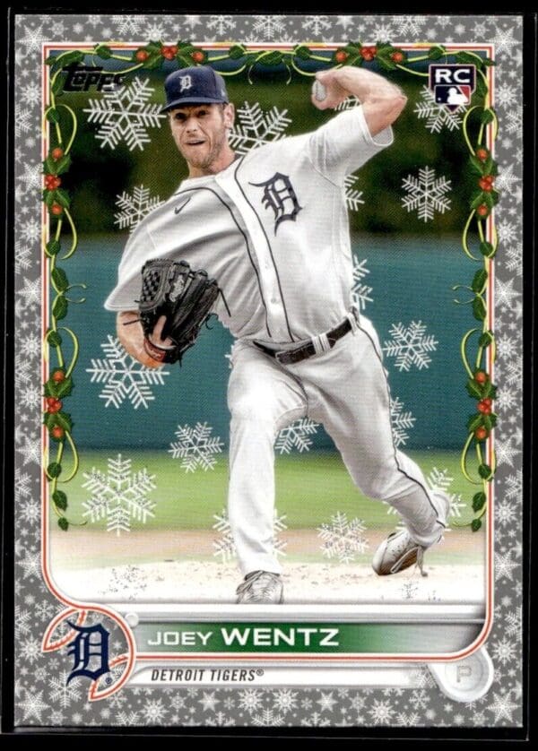 2022 Topps Holiday Detroit Tigers #HW96 Joey Wentz RC Rookie Metallic