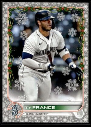 2022 Topps Holiday Seattle Mariners #HW191 Ty France Metallic