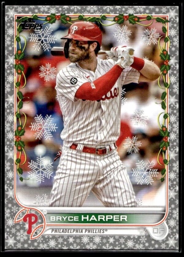 2022 Topps Holiday Philadelphia Phillies #HW157 Bryce Harper Metallic