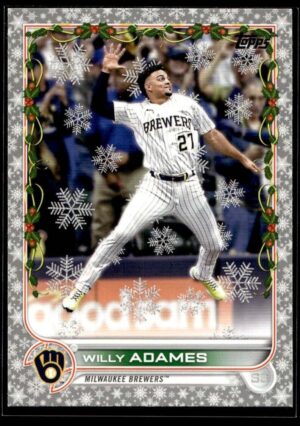 _10 2022 Topps Holiday Milwaukee Brewers #HW184 Willy Adames Metallic