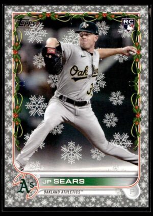 _10 2022 Topps Holiday New York Yankees #HW80 JP Sears RC Rookie Metallic
