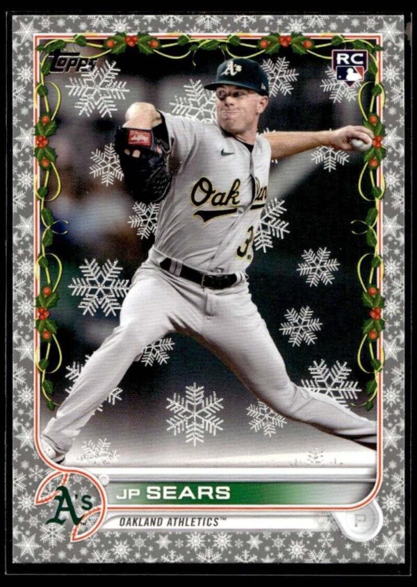 _10 2022 Topps Holiday New York Yankees #HW80 JP Sears RC Rookie Metallic