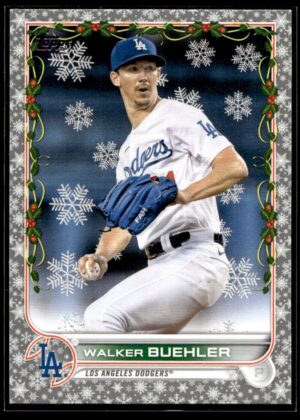 _10 2022 Topps Holiday Los Angeles Dodgers #HW25 Walker Buehler Metallic