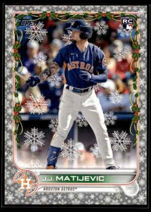 2022 Topps Holiday Houston Astros #HW136 J.J. Matijevic RC Rookie Metallic