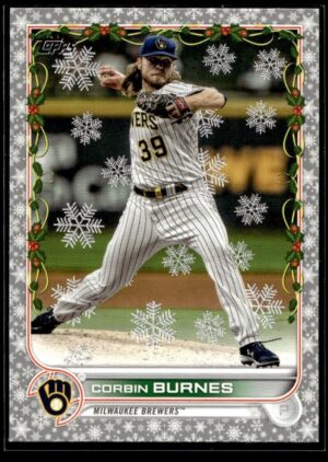 2022 Topps Holiday Milwaukee Brewers #HW165 Corbin Burnes Metallic