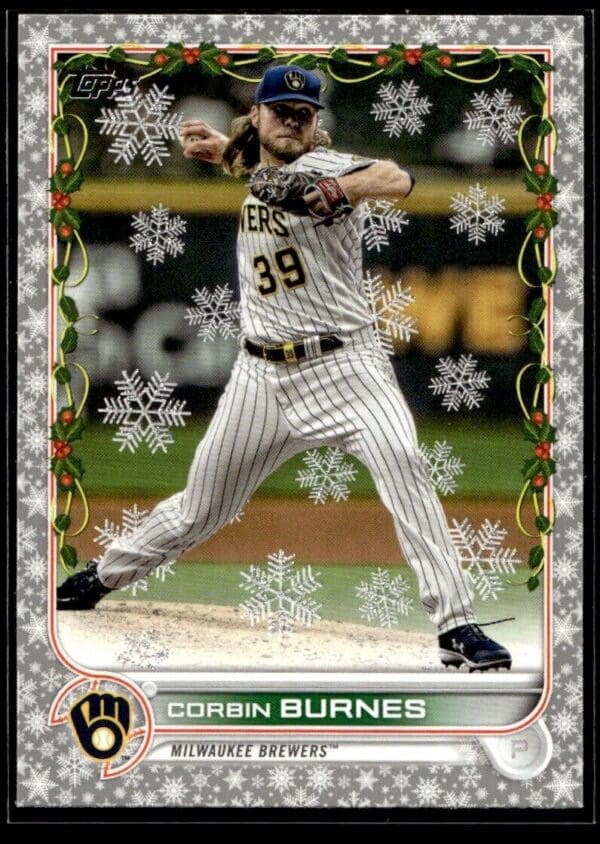 2022 Topps Holiday Milwaukee Brewers #HW165 Corbin Burnes Metallic