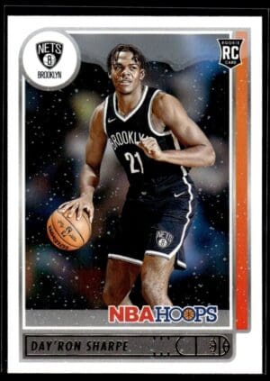 2021 NBA Hoops Winter Edition Brooklyn Nets #215 Day'Ron Sharpe RC Rookie
