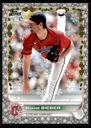 2022 Topps Holiday Cleveland Guardians #HW126 Shane Bieber Metallic