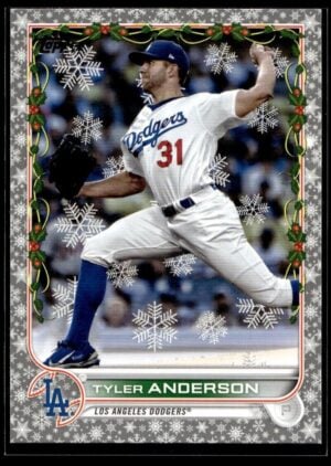 2022 Topps Holiday Los Angeles Dodgers #HW33 Tyler Anderson Metallic