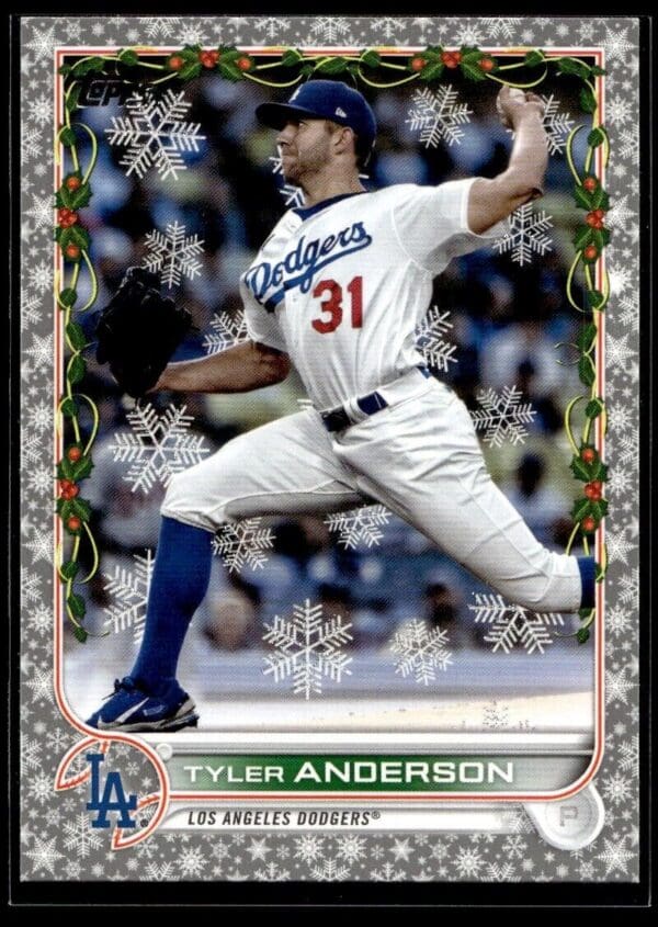 2022 Topps Holiday Los Angeles Dodgers #HW33 Tyler Anderson Metallic