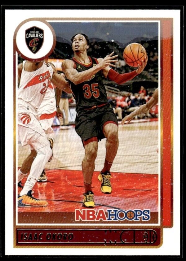 _10 2021 NBA Hoops Winter Edition Cleveland Cavaliers #105 Isaac Okoro RC Rookie