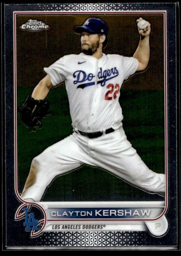 _10 2022 Topps Chrome Los Angeles Dodgers #183 Clayton Kershaw