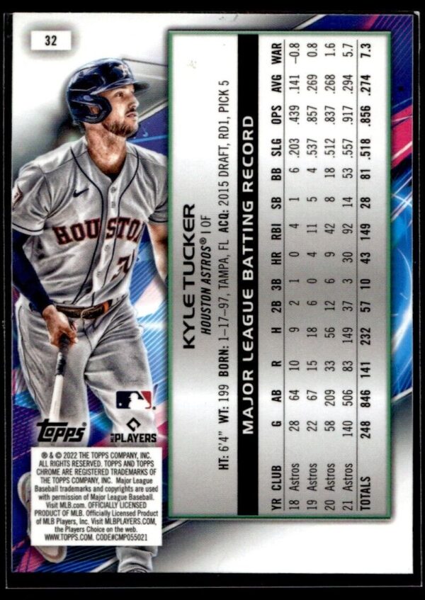 2022 Topps Chrome Houston Astros #32 Kyle Tucker