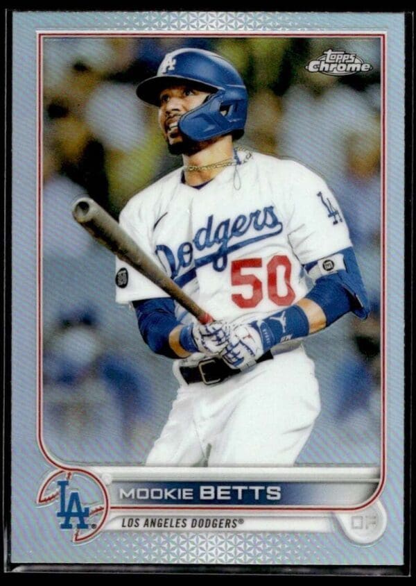 2022 Topps Chrome Los Angeles Dodgers #100 Mookie Betts Refractor