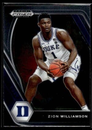 2021 Panini Prizm Draft Picks Duke Blue Devils #63 Zion Williamson