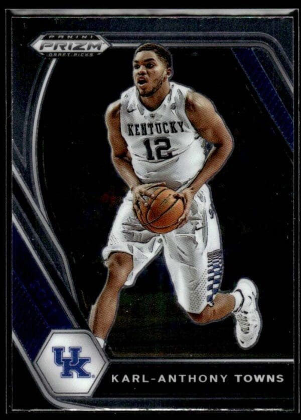 _10 2021 Panini Prizm Draft Picks Kentucky Wildcats #67 Karl-Anthony Towns