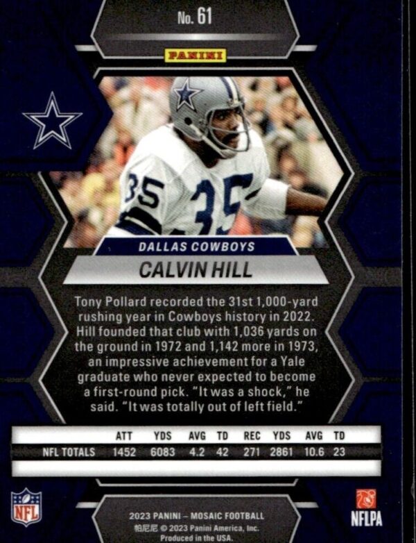 2023 Panini Mosaic Dallas Cowboys #61 Calvin Hill