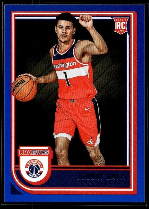 2022 NBA Hoops Washington Wizards #240 Johnny Davis RC Rookie Blue